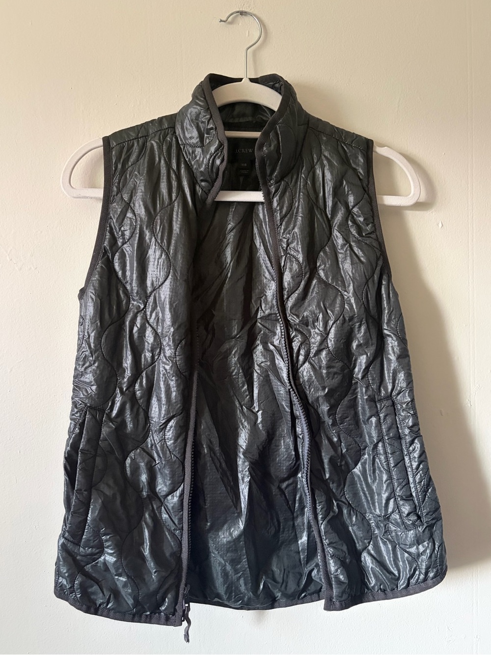 J. Crew Quilted Sleeveless Vest - Black